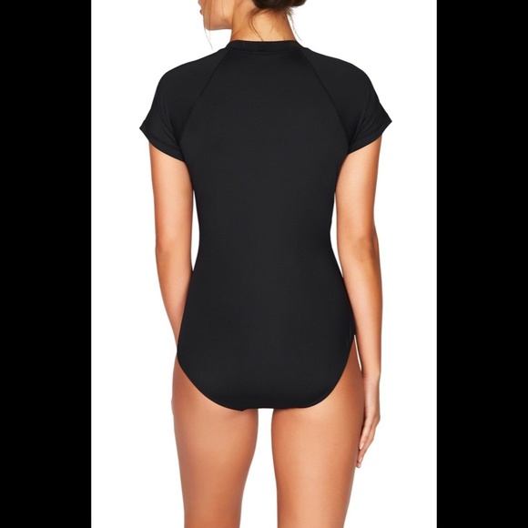 NEW‎ Sea Level Front Zip One-Piece Swimsuit in Black [ 12 US ] - Picture 2 of 12